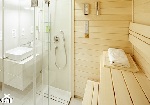 Łazienka 6,5m2! _sauna_wc_bidet_umywalka_kabina_ - Mała na poddaszu bez okna łazienka, styl nowoczesny - zdjęcie od idsgn paulina olbrychowska