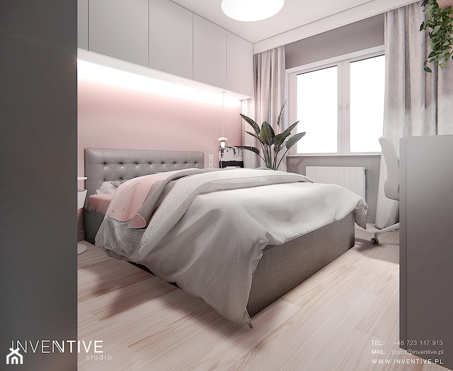 ŁÓDŹ - Sypialnia, styl minimalistyczny - zdjęcie od INVENTIVE studio