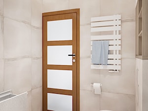 BEŻOWA ŁAZIENKA - Średnia bez okna z punktowym oświetleniem łazienka, styl rustykalny - zdjęcie od INVENTIVE studio
