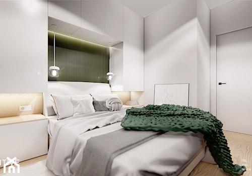 Warszawa Praga - Mała biała sypialnia, styl nowoczesny - zdjęcie od INVENTIVE studio