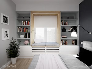 WARSZAWA MURANÓW - Średnia czarna szara sypialnia, styl tradycyjny - zdjęcie od INVENTIVE studio