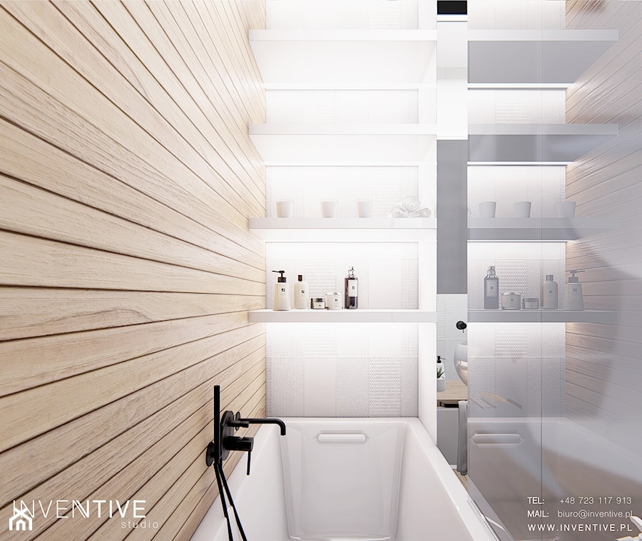 ŁAZIENKA - Średnia bez okna łazienka, styl nowoczesny - zdjęcie od INVENTIVE studio