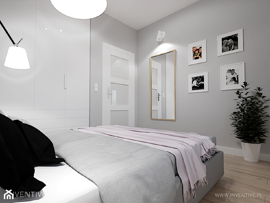 WARSZAWA MURANÓW - Średnia szara sypialnia, styl tradycyjny - zdjęcie od INVENTIVE studio