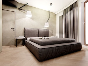 APARTAMENT Z ZAOKRĄGLONYMI NAROŻNIKAMI - Sypialnia, styl minimalistyczny - zdjęcie od INVENTIVE studio