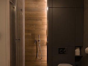 ŻOLIBORZ - realizacja - Mała bez okna łazienka, styl nowoczesny - zdjęcie od INVENTIVE studio