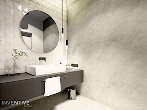 MAKÓW MAZOWIECKI - Mała bez okna z lustrem łazienka, styl nowoczesny - zdjęcie od INVENTIVE studio