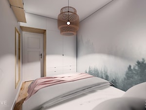 Ursynów - Średnia szara sypialnia, styl nowoczesny - zdjęcie od INVENTIVE studio