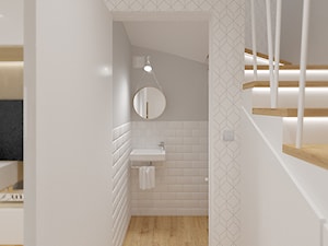 MIESZKANIE DWUPOZIOMOWE z miętowym akcentem - Mała łazienka, styl nowoczesny - zdjęcie od INVENTIVE studio