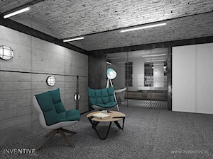 LOFTOWO INDUSTRIALNIE - Duża sypialnia na antresoli z łazienką, styl industrialny - zdjęcie od INVENTIVE studio