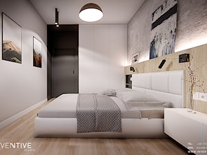 WARSZAWA 50m2 - Sypialnia, styl nowoczesny - zdjęcie od INVENTIVE studio