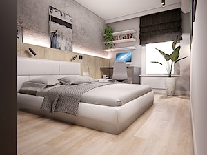 WARSZAWA 50m2 - Sypialnia, styl nowoczesny - zdjęcie od INVENTIVE studio