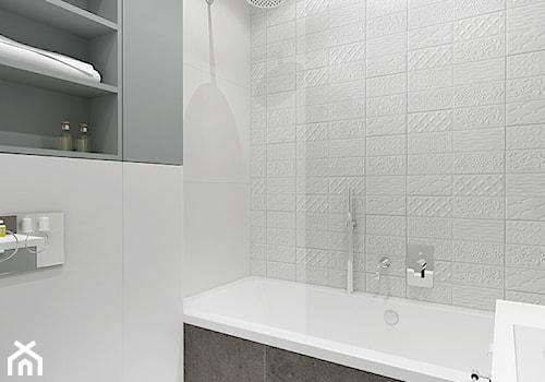 WARSZAWA MURANÓW - Mała bez okna z punktowym oświetleniem łazienka, styl nowoczesny - zdjęcie od INVENTIVE studio