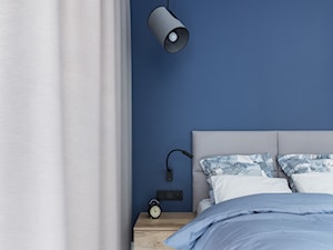 ŻOLIBORZ - realizacja - Niebieska sypialnia, styl nowoczesny - zdjęcie od INVENTIVE studio