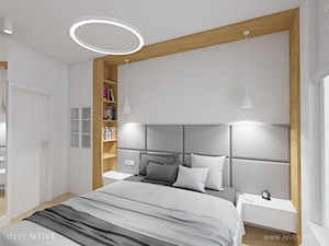 PRZYTULNY MINIMALIZM - Średnia biała sypialnia, styl minimalistyczny - zdjęcie od INVENTIVE studio