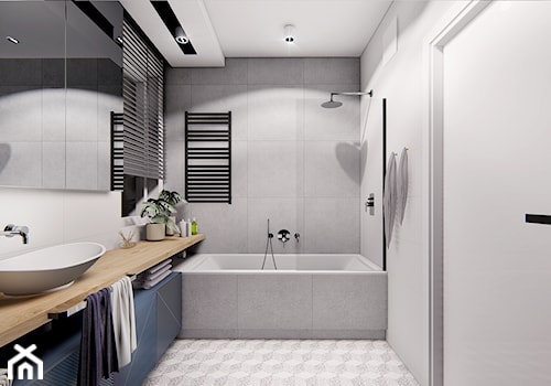 DOM POZNAŃ - Średnia bez okna z punktowym oświetleniem łazienka, styl nowoczesny - zdjęcie od INVENTIVE studio