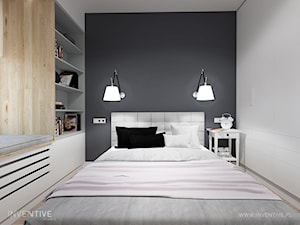 WARSZAWA MURANÓW - Średnia biała szara sypialnia, styl tradycyjny - zdjęcie od INVENTIVE studio