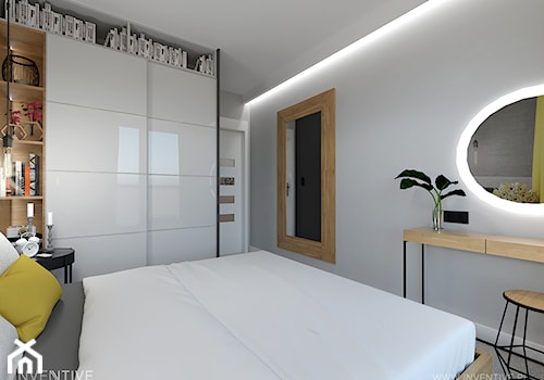 MYSŁOWICE - Średnia szara sypialnia, styl nowoczesny - zdjęcie od INVENTIVE studio