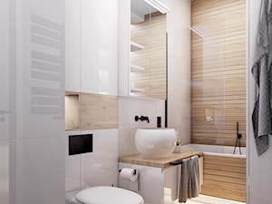 ŁAZIENKA - Mała średnia bez okna łazienka, styl nowoczesny - zdjęcie od INVENTIVE studio