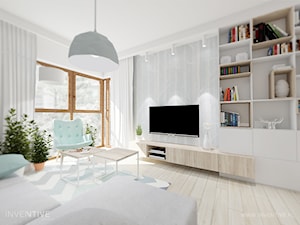 pasteLOVE - Średni biały szary salon, styl skandynawski - zdjęcie od INVENTIVE studio