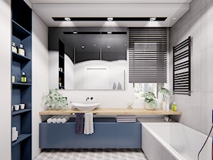 DOM POZNAŃ - Średnia z punktowym oświetleniem łazienka, styl nowoczesny - zdjęcie od INVENTIVE studio