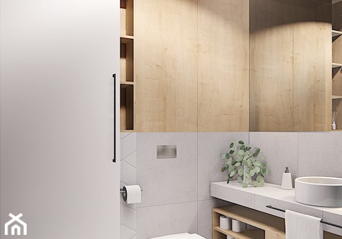 DOM BIAŁOŁĘKA - Duża bez okna łazienka, styl nowoczesny - zdjęcie od INVENTIVE studio