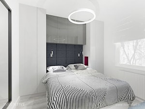 DELIKATNA ELEGANCJA - Mała biała sypialnia, styl nowoczesny - zdjęcie od INVENTIVE studio