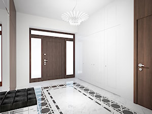 ART DECO - Duży biały hol / przedpokój, styl glamour - zdjęcie od INVENTIVE studio