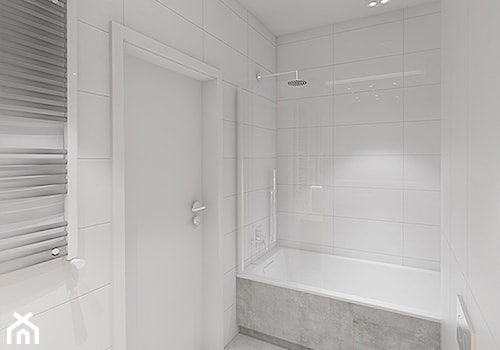 PRZYTULNY MINIMALIZM - Mała bez okna z punktowym oświetleniem łazienka, styl minimalistyczny - zdjęcie od INVENTIVE studio