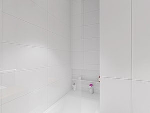 PRZYTULNY MINIMALIZM - Mała bez okna z punktowym oświetleniem łazienka, styl minimalistyczny - zdjęcie od INVENTIVE studio