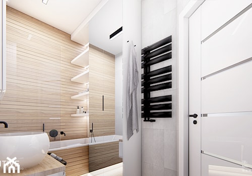 ŁAZIENKA - Średnia bez okna z punktowym oświetleniem łazienka, styl nowoczesny - zdjęcie od INVENTIVE studio