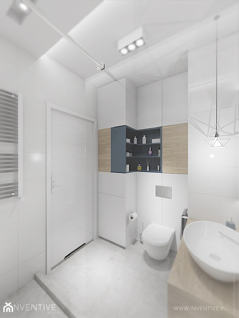 DELIKATNIE - Średnia łazienka, styl minimalistyczny - zdjęcie od INVENTIVE studio - Homebook