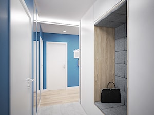 WESOŁY MINIMALIZM - Średni niebieski hol / przedpokój, styl minimalistyczny - zdjęcie od INVENTIVE studio