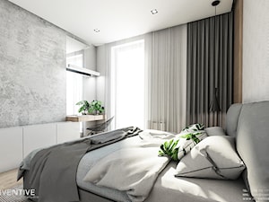 Żoli Żoli - Mała szara sypialnia, styl minimalistyczny - zdjęcie od INVENTIVE studio