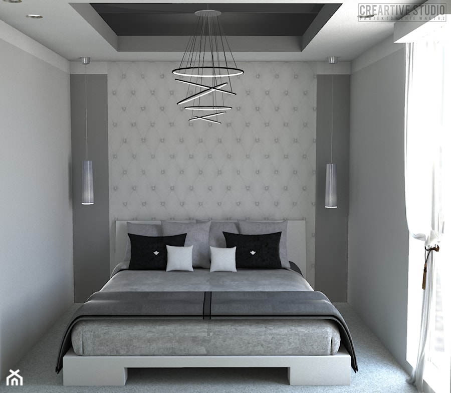 Wnętrze w bieli - Sypialnia, styl nowoczesny - zdjęcie od Creartive Studio