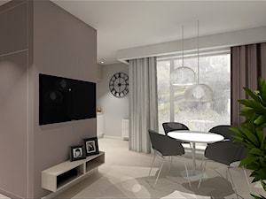 HARMONIA OLIWSKA W GDAŃSKU - Średnia szara jadalnia jako osobne pomieszczenie - zdjęcie od SPATIO Projektowanie Wnętrz