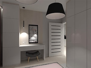 HARMONIA OLIWSKA W GDAŃSKU - Mała szara z biurkiem sypialnia - zdjęcie od SPATIO Projektowanie Wnętrz
