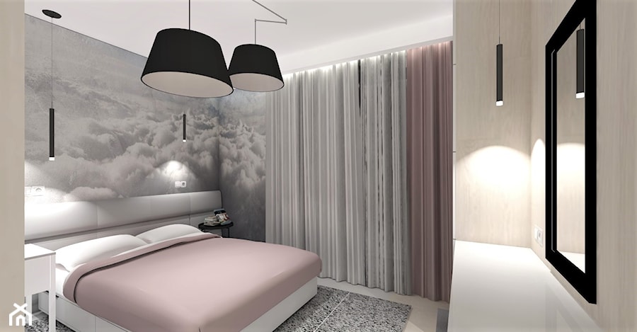HARMONIA OLIWSKA W GDAŃSKU - Średnia sypialnia, styl nowoczesny - zdjęcie od SPATIO Projektowanie Wnętrz