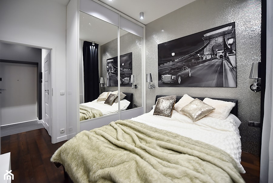 THE BEST IN WARSAW PLAC KONSTYTUCJI - Średnia szara sypialnia, styl nowoczesny - zdjęcie od HENDI Design