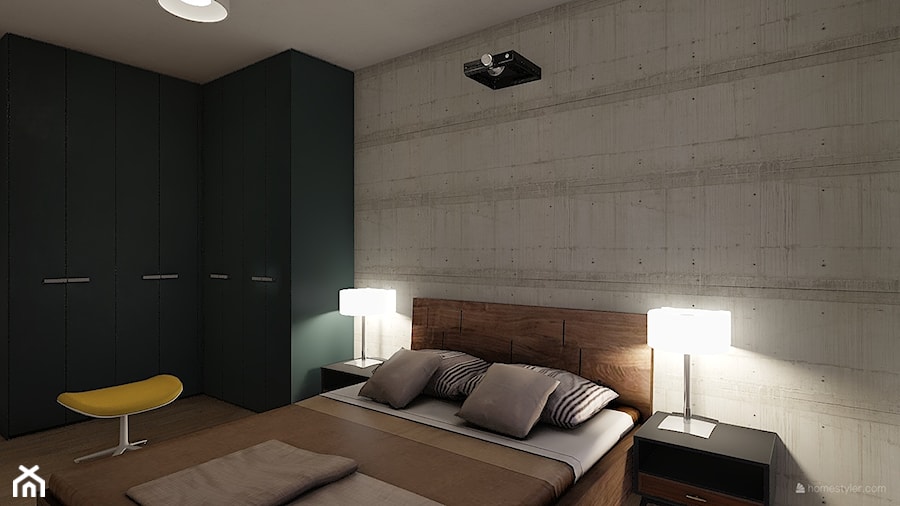 Mieszkanie dla singla - Średnia szara sypialnia, styl nowoczesny - zdjęcie od Anna Mażewska