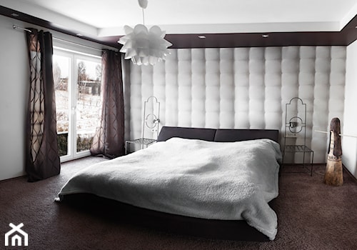 dom aniołowski - Duża biała sypialnia, styl nowoczesny - zdjęcie od manawa studio