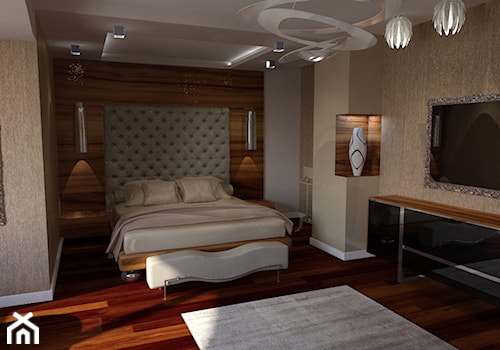dom klasyczny - Średnia beżowa sypialnia, styl tradycyjny - zdjęcie od manawa studio
