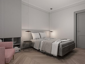 MIESZKANIE W GLIWICACH - Średnia szara sypialnia, styl nowoczesny - zdjęcie od MANUKA pracownia projektowa