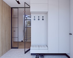 Projekt domu jednorodzinnego w Bielsku-Białej - Hol / przedpokój, styl nowoczesny - zdjęcie od MANUKA pracownia projektowa - Homebook