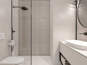 MIESZKANIE 55m2 DLA MŁODEJ PARY - Mała bez okna z lustrem łazienka - zdjęcie od MANUKA pracownia projektowa