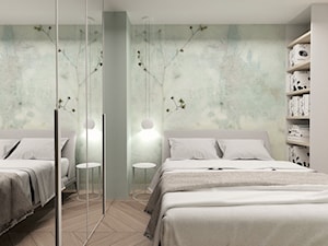 APARTAMENT NAD MORZEM - Średnia szara sypialnia - zdjęcie od MANUKA pracownia projektowa