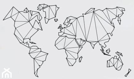 Mapa Świata z drutu stalowego 1500/2500 mm - zdjęcie od grosso2 - Homebook
