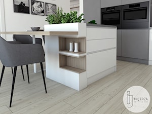 Salon z aneksem kuchennym - zdjęcie od IJ Studio