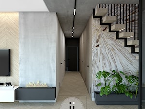 Dom jednorodzinny w Kozach - Hol / przedpokój, styl nowoczesny - zdjęcie od IJ Studio