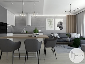 Salon z aneksem kuchennym - zdjęcie od IJ Studio