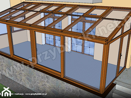 Aranżacje wnętrz - Taras: Ogród zimowy projekt - Przybylski Ogrody Zimowe & Konstrukcje aluminiowo-szklane. Przeglądaj, dodawaj i zapisuj najlepsze zdjęcia, pomysły i inspiracje designerskie. W bazie mamy już prawie milion fotografii!